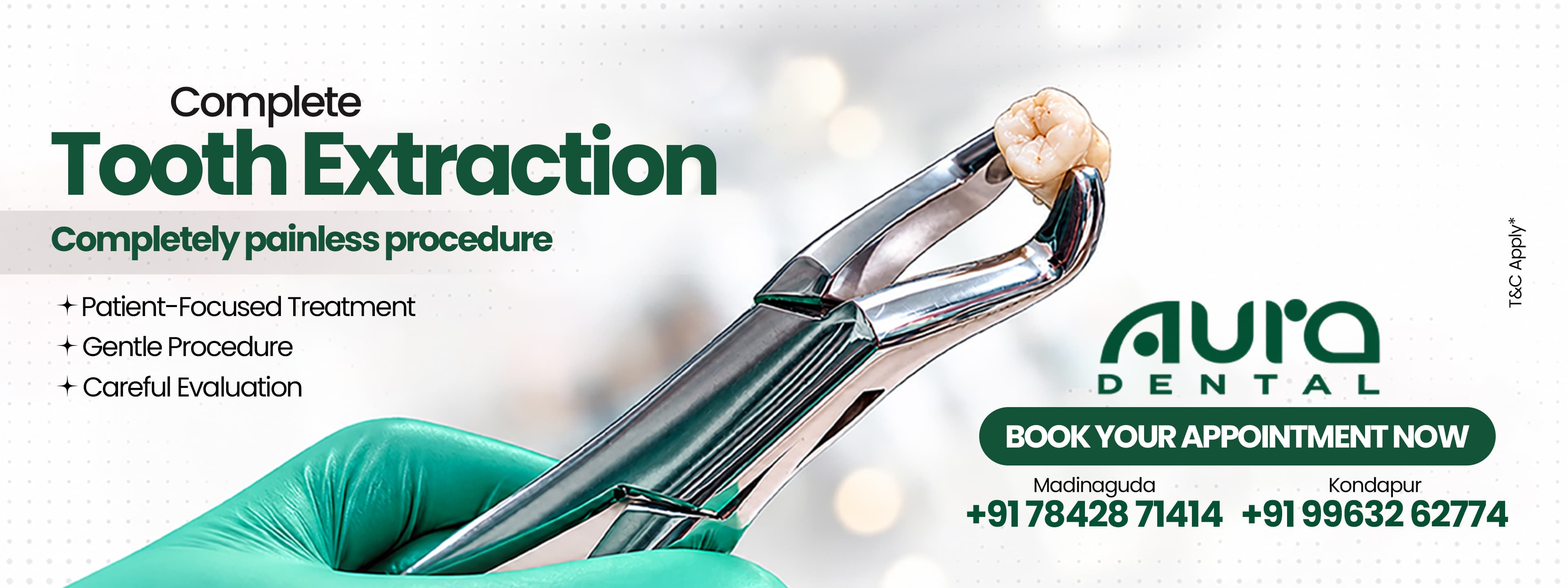 Complete, painless tooth extraction at Aura Dental